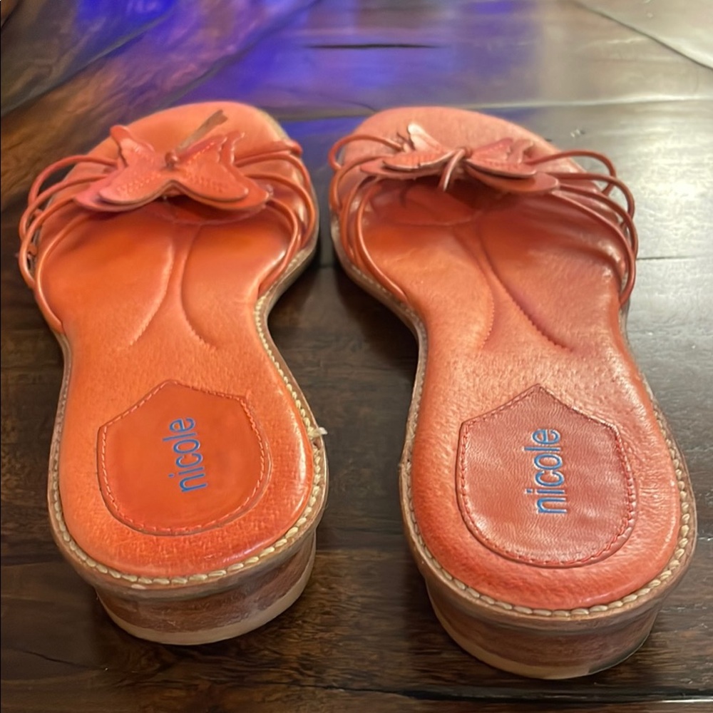 🦋 Nicole Women's Orange Sandals - Picture 9 of 11